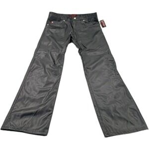 Tripp NYC Thrashed Faux Leather Pants Men's Size 34 X 32 Gothic Punk Rave Y2K